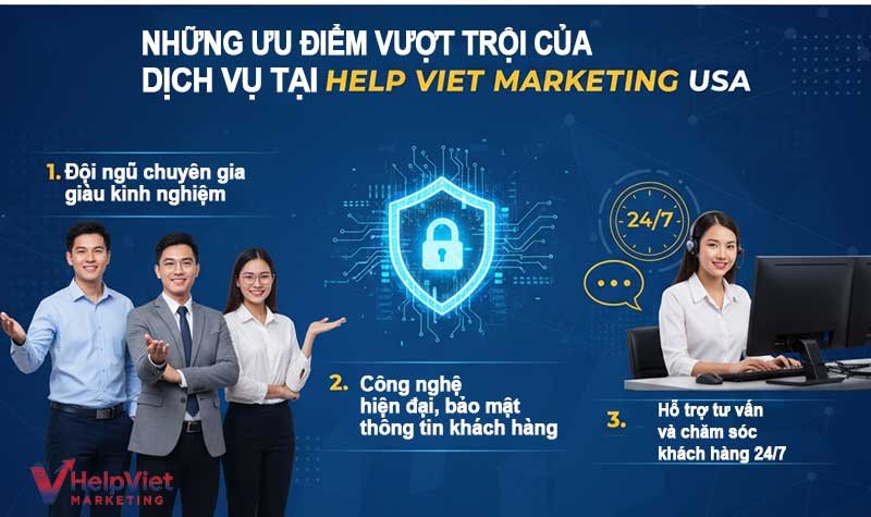 Những ưu điểm vượt trội của dịch vụ tại Help Viet Marketing USA